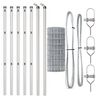 vidaXL Zaun mit Pfosten Silber 0,4 x 10 m Stahl und PVC