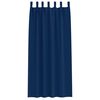 vidaXL Verdunkelungs-Vorh&auml;nge mit Ringen 2 pcs Dunkelblau 225 x 140 cm