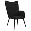 vidaXL Relaxsessel mit Hocker Schwarz Stoff