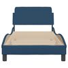 vidaXL Bettgestell mit Kopfteil "Dover" Blau 90x190 cm Stoff