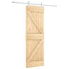 vidaXL Schiebet&uuml;r 70 x 210 cm Massivkiefer (Unbehandelt)