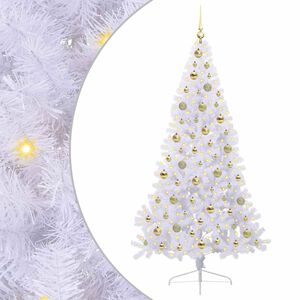 vidaXL K&uuml;nstlicher Weihnachtsbaum Wei&szlig; 180 cm PVC und Stahl