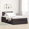 vidaXL Ottoman-Bett mit Matratze & LEDs Dunkelbraun 120x200 cm Stoff