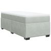 vidaXL Boxspringbett mit Matratze Hellgrau 80x200 cm Samt