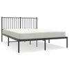 vidaXL Bettgestell mit Kopfteil Metall Schwarz 140x190 cm