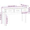 vidaXL Konsolentisch Grau 114x40x75 cm Massivholz Kiefer