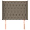 vidaXL Kopfteil mit Ohren Taupe 93x16x118/128 cm Stoff