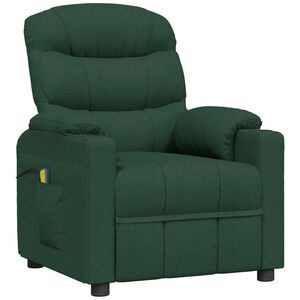 vidaXL Massagesessel Dunkelgr&uuml;n Stoff