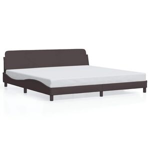 vidaXL Bettgestell "Dover" Dunkelbraun 200x200 cm Stoff