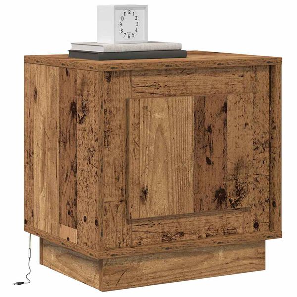 vidaXL Nachttisch 2 pcs Altholz 44 x 34,5 x 45 cm Holzwerkstoff