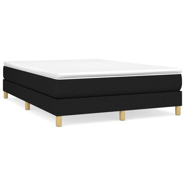 vidaXL Boxspringbettgestell Schwarz 140x200 cm Stoff