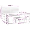 vidaXL Boxspringbett mit Matratze Creme 200x200 cm Stoff