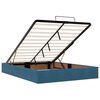 vidaXL Ottoman-Bett mit Matratze Dunkelblau 140x200 cm Samt