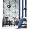 Noordwand Tapete Friends & Coffee Graffity Print Grau und Blau