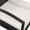 vidaXL 5-tlg. Garten-Lounge-Set mit Auflagen Poly Rattan Schwarz