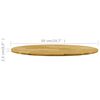 vidaXL Tischplatte Eichenholz Massiv Rund 23 mm 500 mm