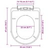 vidaXL Toilettensitz mit Absenkautomatik und Quick-Release Schwarz