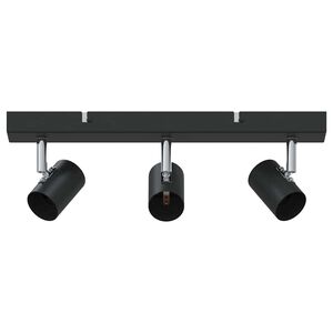 vidaXL Deckenstrahler mit Strahlern Schwarz 38 x 6,5 x 11,5 cm Metall