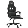 vidaXL Gaming-Stuhl mit Fu&szlig;st&uuml;tze Drehbar Schwarz Kunstleder