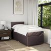 vidaXL Boxspringbett mit Matratze Dunkelbraun 90x200 cm Stoff