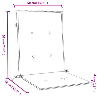 vidaXL Niedriglehner-Auflagen 2 Stk Melange Anthrazit 100x50x4cm Stoff