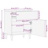 vidaXL Nachttisch mit T&uuml;r Hellbraun 50 x 33 x 60 cm Massivholz Akazie