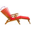 vidaXL Liegestuhl zum Verstellen und Klappen mit Kissen 2 pcs Rot