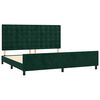 vidaXL Bettgestell ohne Matratze Dunkelgr&uuml;n 200x200 cm Samt