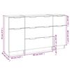 vidaXL 3-tlg. Sideboard-Set R&auml;uchereiche Holzwerkstoff