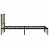 vidaXL Metallbett ohne Matratze Sonoma-Eiche 193x203 cm