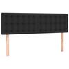vidaXL LED Kopfteil Schwarz 144x5x78/88 cm Kunstleder