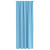 vidaXL Verdunkelungs-Vorh&auml;nge mit Ringen 2 pcs Himmelblau 245 x 140 cm