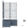 vidaXL Garten-Pflanzgef&auml;&szlig; 3 pcs Hellgrau Stahl