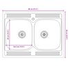 vidaXL Waschbecken-Unterschrank mit Speicher Lucca 2 pcs Graues Sonoma