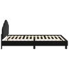 vidaXL Kinderbettgestell mit Kopfteil Schwarz 90 x 200 cm Samt