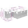 vidaXL 9-tlg. Garten-Essgruppe mit Kissen Beige Poly Rattan