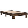 vidaXL Bettgestell R&auml;uchereiche 75x190 cm Holzwerkstoff und Metall