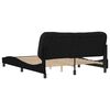 vidaXL Bettgestell ohne Matratze "Hvar" Schwarz 160x200 cm Stoff