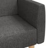vidaXL Schlafsofa 2-Sitzer mit Fu&szlig;hocker Dunkelgrau Stoff