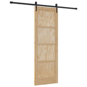vidaXL Schiebet&uuml;r ORKDAL 73,5 x 211 cm Massives Kiefernholz Natur