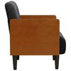 vidaXL Sessel mit Armlehnen Schwarz 55 cm Samt