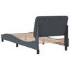 vidaXL Bettgestell ohne Matratze Dunkelgrau 90x200 cm Samt