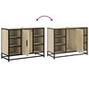vidaXL Badezimmer-Waschbeckenschrank Sonoma-Eiche 80 x 33 x 60 cm Holzwerkstoff