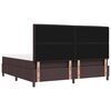 vidaXL Boxspringbett mit Matratze Dunkelbraun 200 x 200 cm Stoff
