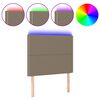 vidaXL LED Kopfteil Taupe 80x5x118/128 cm Stoff