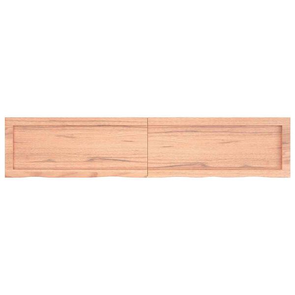 vidaXL Wandregal Hellbraun 140x30x(2-4) cm Massivholz Eiche Behandelt
