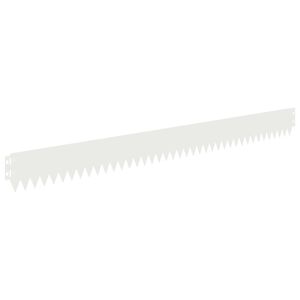 vidaXL Rasenkante 30 stk. 103 x 10 cm Stahl Wei&szlig;