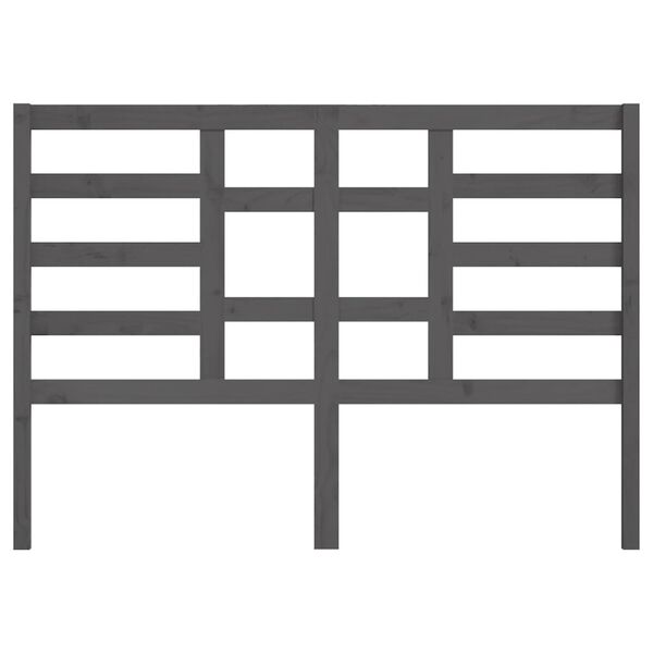 vidaXL Kopfteil Grau 156 x 4 x 104 cm Massivholz Kiefer