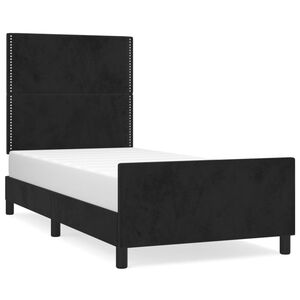 vidaXL Bettgestell mit Kopfteil Schwarz 80x200 cm Samt