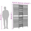 vidaXL Paravent 3-tlg. Braun Poly Rattan